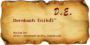 Dornbach Enikő névjegykártya