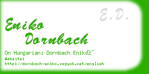 eniko dornbach business card